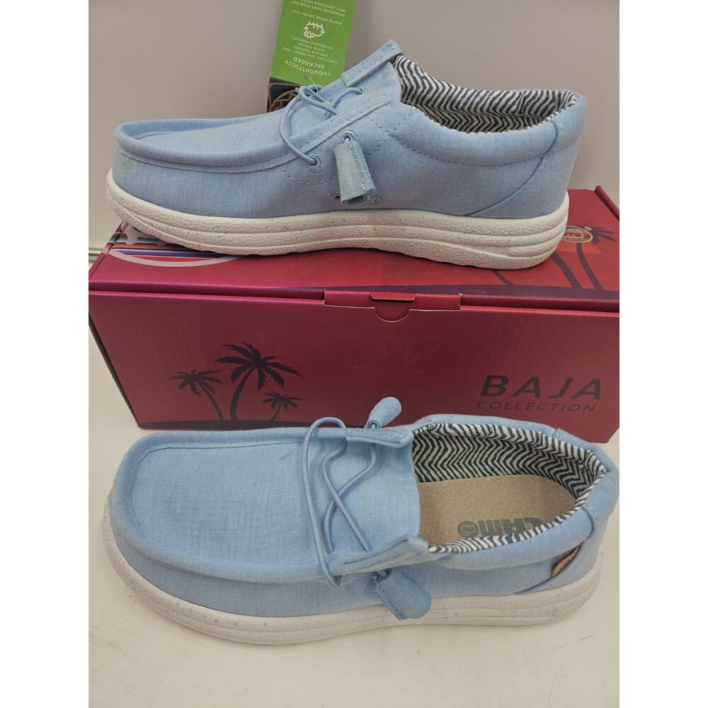 Lamo Women's 5 Breeze/Lt Blue Canvas Comfort Slip-on Casual All Year Wear